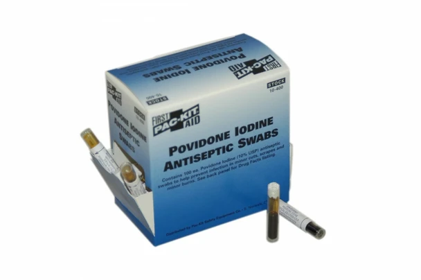First Aid Only FA-10-400 Povidone Iodine First Aid Antiseptic Swab (Box Of 100). Shop Now!