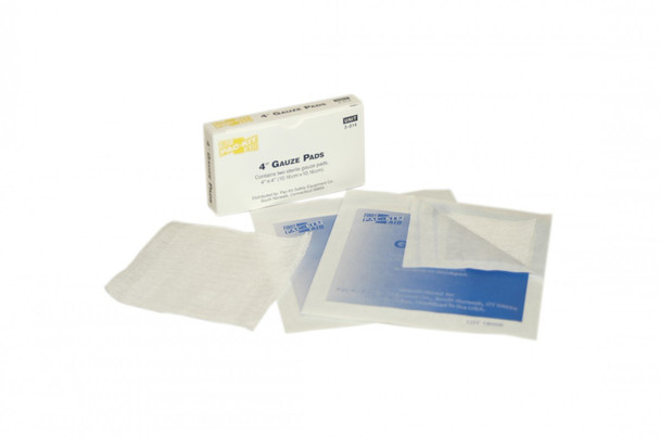First Aid Only FA-3-014 4"X4" Sterile Gauze Pads, 2 Per Box . Shop Now!