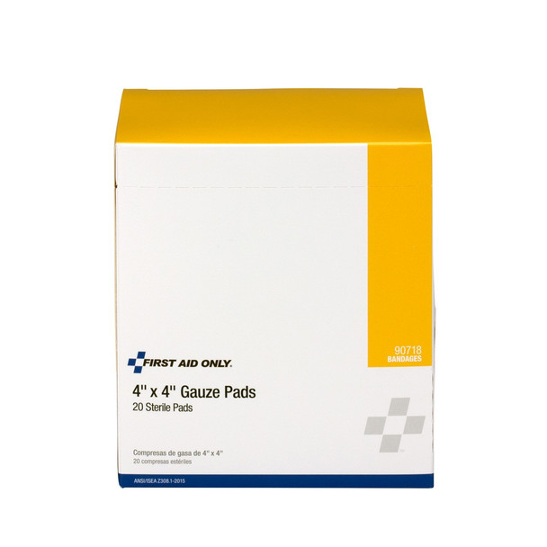 FA-90718 4"X4" Sterile Gauze Pads, 20 Per Box. Shop Now!