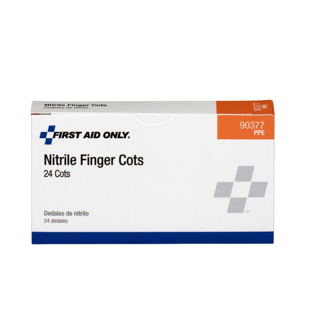 First Aid Only FA-90377 Nitrile Finger Cots, 24 Per Box. Shop Now!