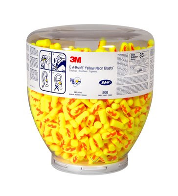 3M 391-1010 E A R Soft Yellow Blasts One Touch Dispenser Earplugs Refill - Fits Most Earcanals, Sel-Adjusting Foam, Maximum Comfort,  Noise Reduction 33db- 500 Pairs