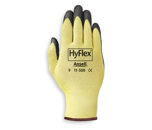 Ansell 11-500 HyFlex Cut Protection Palm Coated Light Duty Glove with Knitwrist Cuff. Shop now!