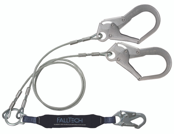 Falltech  8357Y3 Viewpack 6 Feet Shock Absorbing Dual Leg Lanyard