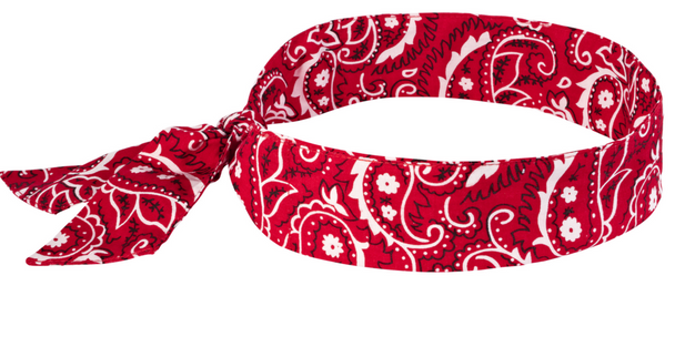 Ergodyne 6700 Chill Its Evaporative Cooling Bandana- Tie in Red Western. Shop now!