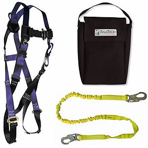 FallTech 9005PS Back D-ring, Mating Buckles, 6' Internal Lanyard and Gear Bag