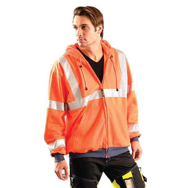 Occunomix LUX-SWT3HZ Premium Wicking Hoodies Sweatshirt available in Orange color.  Shop now!