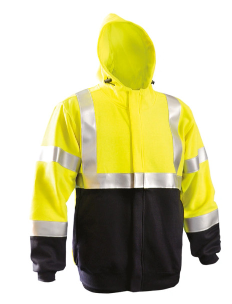 OccuNomix FR-SM2313 Flame Resistant Dual Certified Full-Zip Navy Bottom Hoodie. Shop Now!