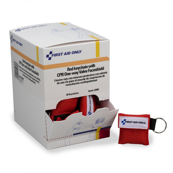 First Aid Only FA-J5095 CPR Mask Keychain, 30 Per Box. Shop Now!