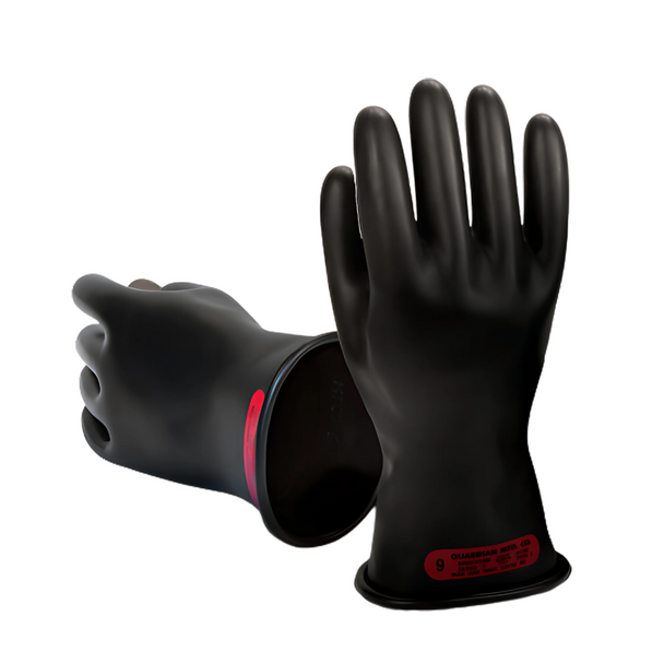 Guardian MFG 0-14 Class 00, 14", Black Electrical Gloves - Low Voltage, Short Gloves - 1 Pair