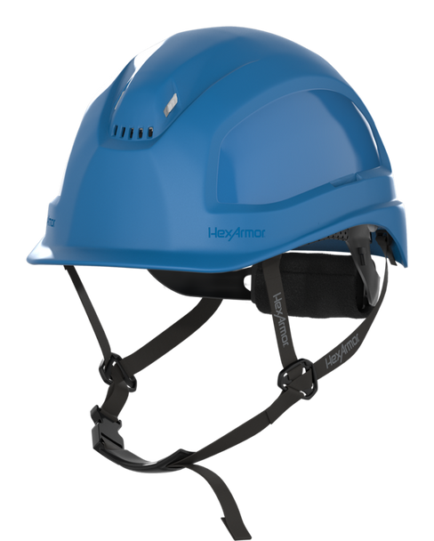 Buy HexArmor Ceros 16-14002 XP450A - Blue- Vented - Short Brim - with 4-pt Chin Strap and Save Now!