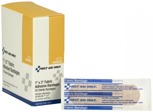 First Aid Only G121 1"x 3" Fabric Bandages, 50 Per Box. Shop now!