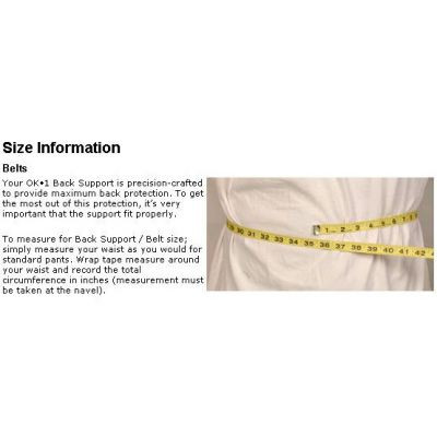 OccuNomix 90S OK Elastic Back Support Belt, Size: Large - In Limited Stocks