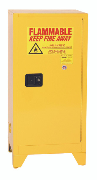 Buy Eagle 1905LEGS Tower Safety Cabinet 16 Gal. Yellow One Door Self Close today and SAVE up to 25%.