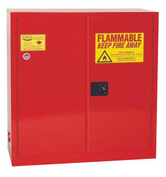 Buy Eagle PI32X Manual Close 40 Gal Red Paint & Ink Safety Cabinet today and SAVE up to 25%.
