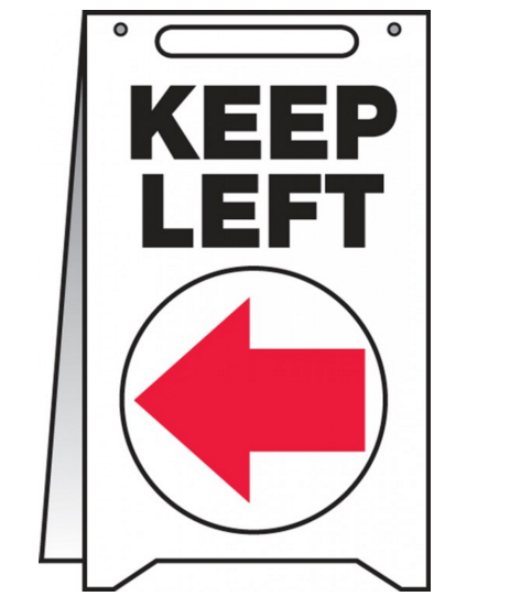 Accuform PFR231 Keep Left  w/ Graphic Fold Ups. Shop now!