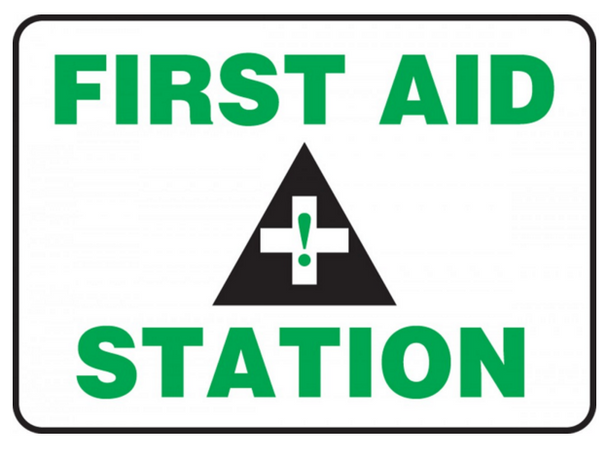 Accuform MFSD960 First Aid Station Sign with Graphic. Shop now!