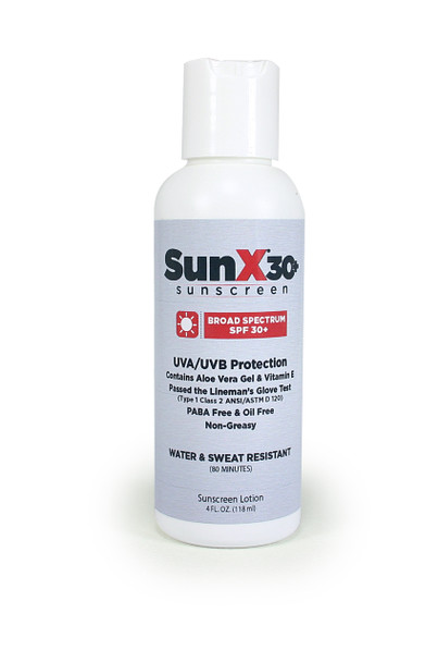 SunX 4 Oz SPF30+ Broad Spectrum Sunscreen Lotion Bottle. Shop now!