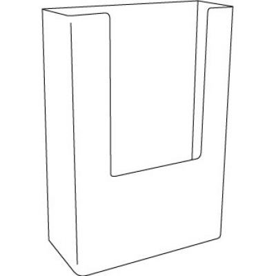 AK-W104 WM 1/3 Brochure Holder No Brackets