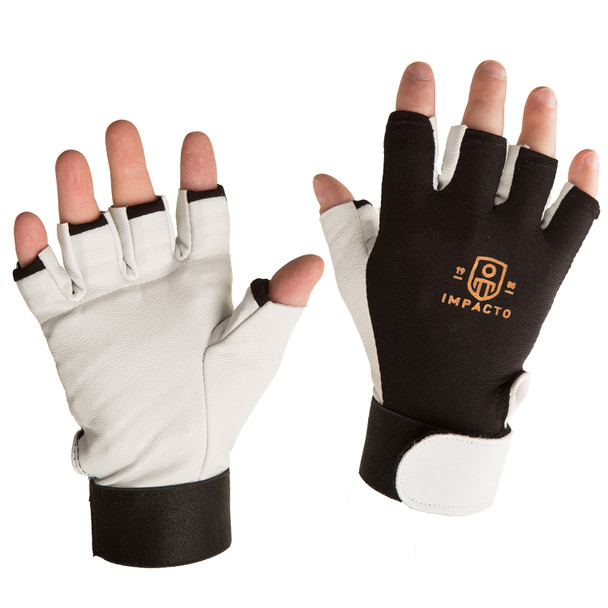 Impacto BG401 Pearl Leather Palm Anti-Vibration Air Glove Half Finger. Shop Now!