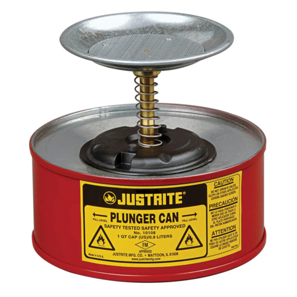 Justrite 10008 Steel Plunger Dispensing Can 1-Pt. Shop now!