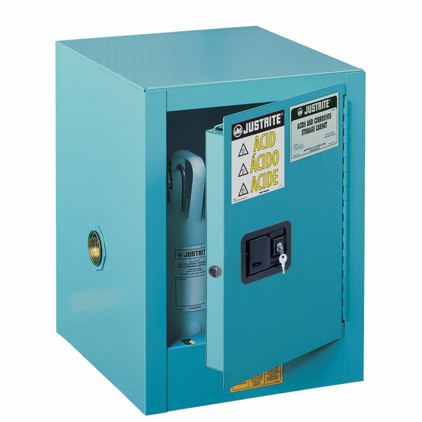 Justrite 890402 Blue 4 Gal Sure-Grip Ex Corrosives/Acid Safety Cabinet. Shop now!