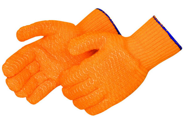 String Knit Gloves Clear Honeycomb Orange. Shop Now!