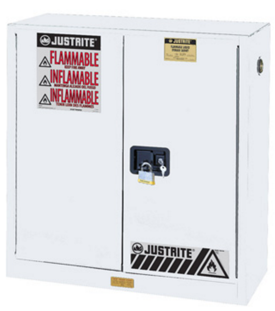 Justrite 893005 White 30 Gal Sure-Grip Ex Flammable Safety Cabinet. Shop now!