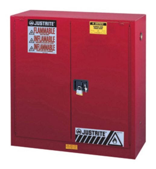 Justrite 893021 Red 30 Gal Sure-Grip Ex Flammable Safety Cabinet. Shop now!
