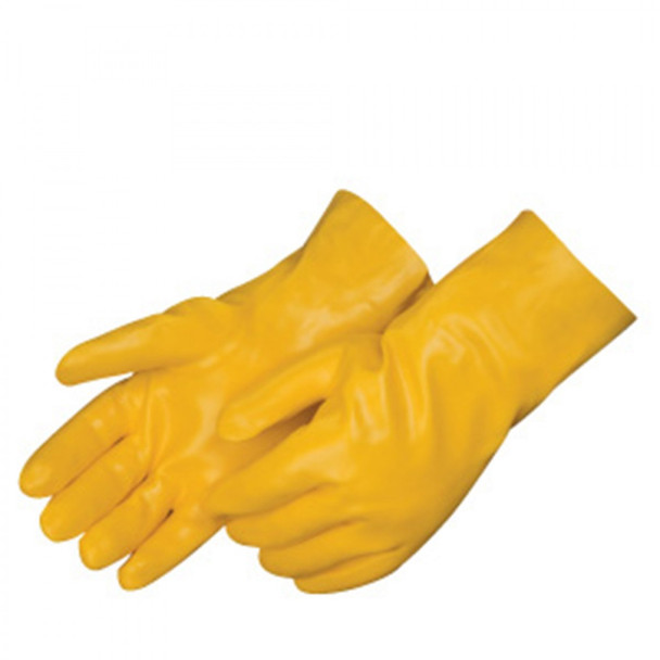 PVC Gloves 12" Smooth Yellow PVC Coated. Shop Now!