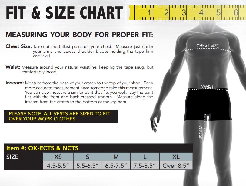 Fit & Size Chart for NCTS Wrist support! Buy Now. 