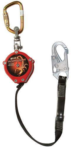 Miller PFL-5/9FT Scorpion Personal Fall Limiter With D-Ring Swivel Hook  Unit Connector And