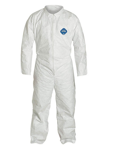 Cut overall/White　papier Dupont Tyvek TY120S White Coveralls w/ Open Wrists and Ankles - 1 Each