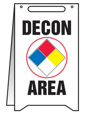Accuform PFR242 Decon Area w/ Graphic Fold Ups