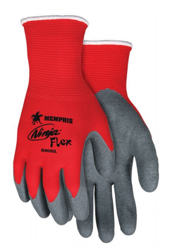 Size Memphis N9680 Ninja Flex Latex Coated Nylon Gloves Large 12 Pair Size Memphis N9680 Ninja Flex Latex Coated Nylon Gloves Large 12 Pair