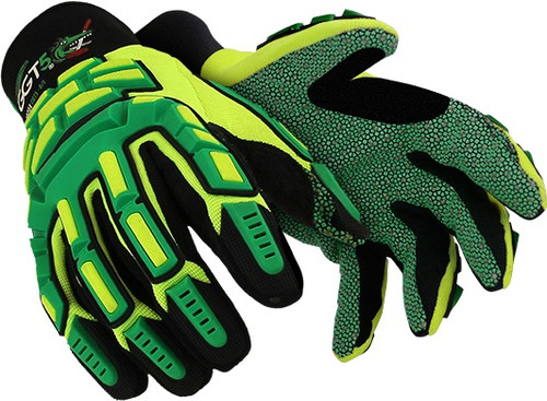 HexArmor 4020X GGT5 Gator Grip Cut Resistant Green/Yellow Gloves