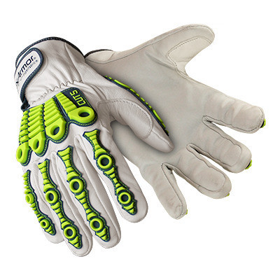 HexArmor 4080 Leather Impact SuperFabric ISEA L5 Cut Resistance Gloves