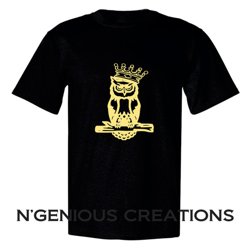 N'GENIOUS CREATIONS SIGNATURE OWL TEE- GOLD METALLIC EDITION