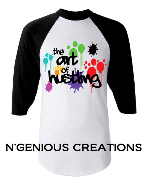 ART OF HUSTLING MENS RAGLAN T-SHIRT