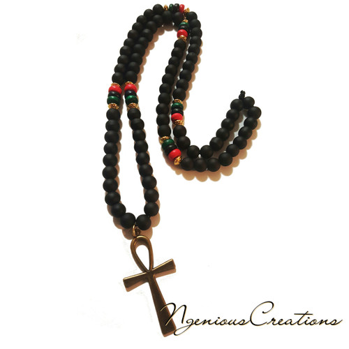 ANKH BEADED NECKLACE