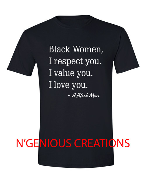 DEAR BLACK WOMEN MENS TSHIRT