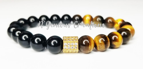 HALF & HALF GEMSTONE BRACELET 