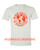 WHITE TSHIRT WITH ORANGE DESIGN 