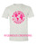 WHITE TSHIRT WITH NEON PINK DESIGN