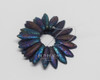 5x16mm Blue Iris  Etched Daggers (150 Pieces)