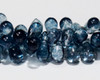 6x9mm Marble Aqua Drops (150 Pieces)