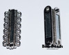 33x14x7mm 12 Holes Silver Magnetic Bar Clasp (Each)
