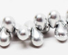 6x9mm Silky Silver Drops (150 Pieces)