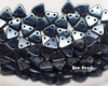 6mm 2 Hole Triangles Gunmetal (100 Grams)