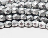 6mm Silky Silver Round Fire Polished (300 Pieces)