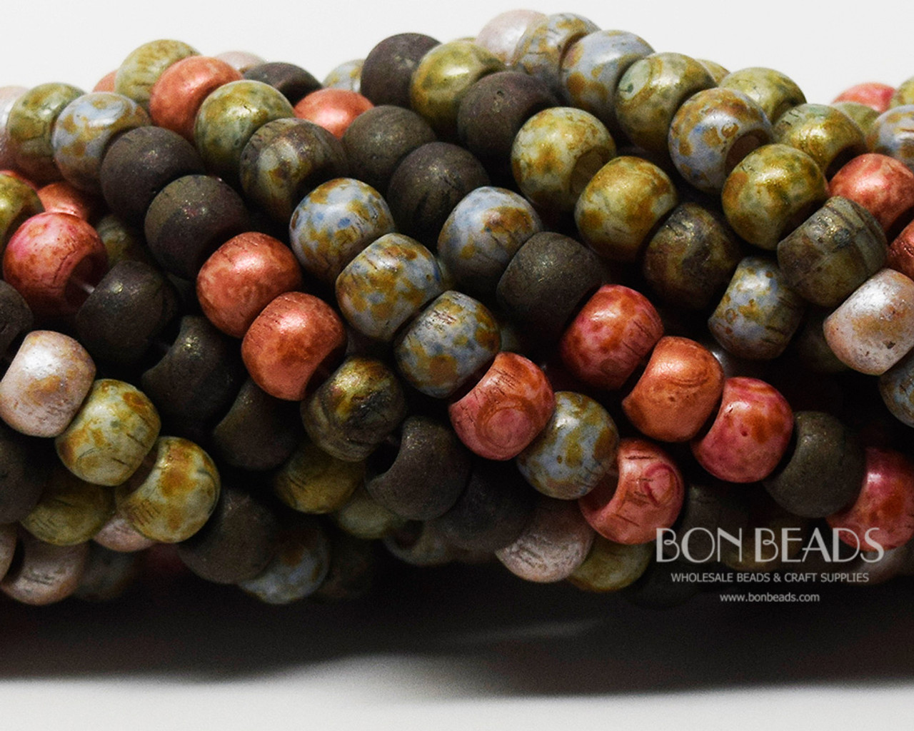 32/0 BonBon™ Aged Mardi Gras Picasso Mix (1/4 Kilo) - Bon Beads